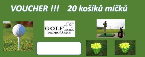 Vánoční VOUCHER - 20 košíků míčků