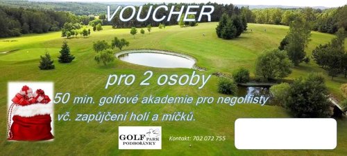 Vánoční VOUCHER - 50 min. golfové akademie pro negolfisty